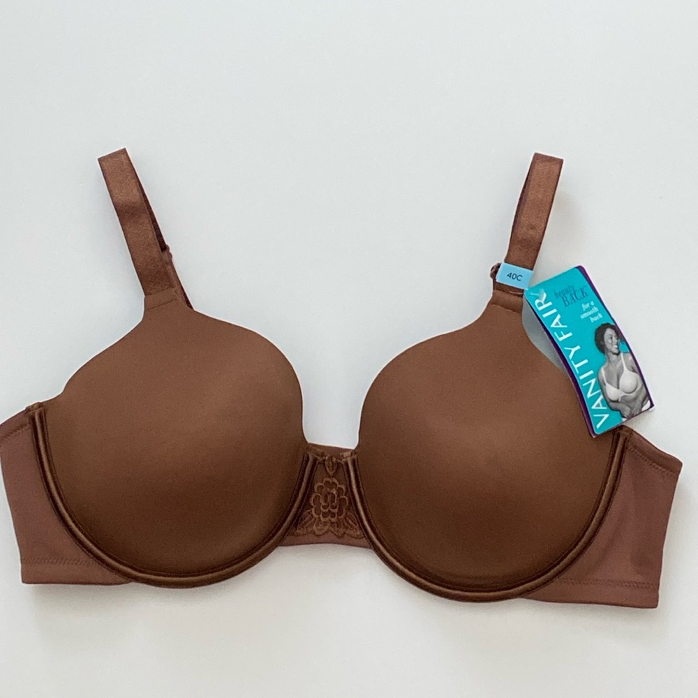 Vanity Fair Beauty Back Smoothing Full Figure Bra Style 76380 Brown 40 C